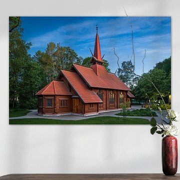 De Stiege-staafkerk in de Harz, Duitsland van Michael Abid