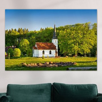 De kerk van Elend in de Harz, Duitsland van Michael Abid