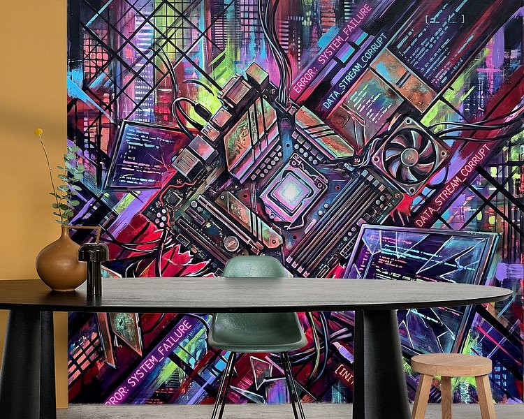 Voorbeeld van het werk in een kamer