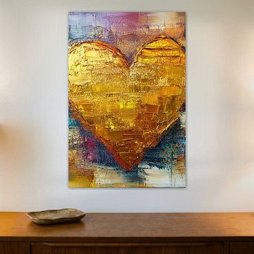 Art mural abstrait moderne au cœur majestueux sur Wilma Mesman