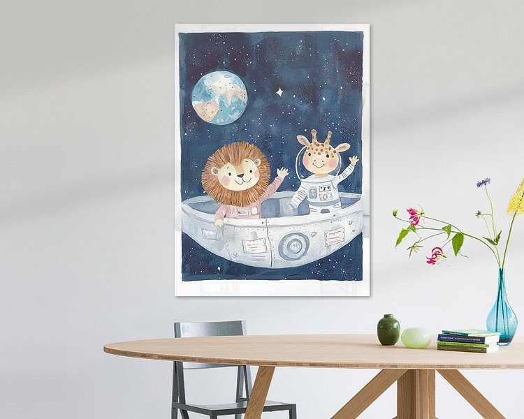 Voorbeeld van het werk in een kamer