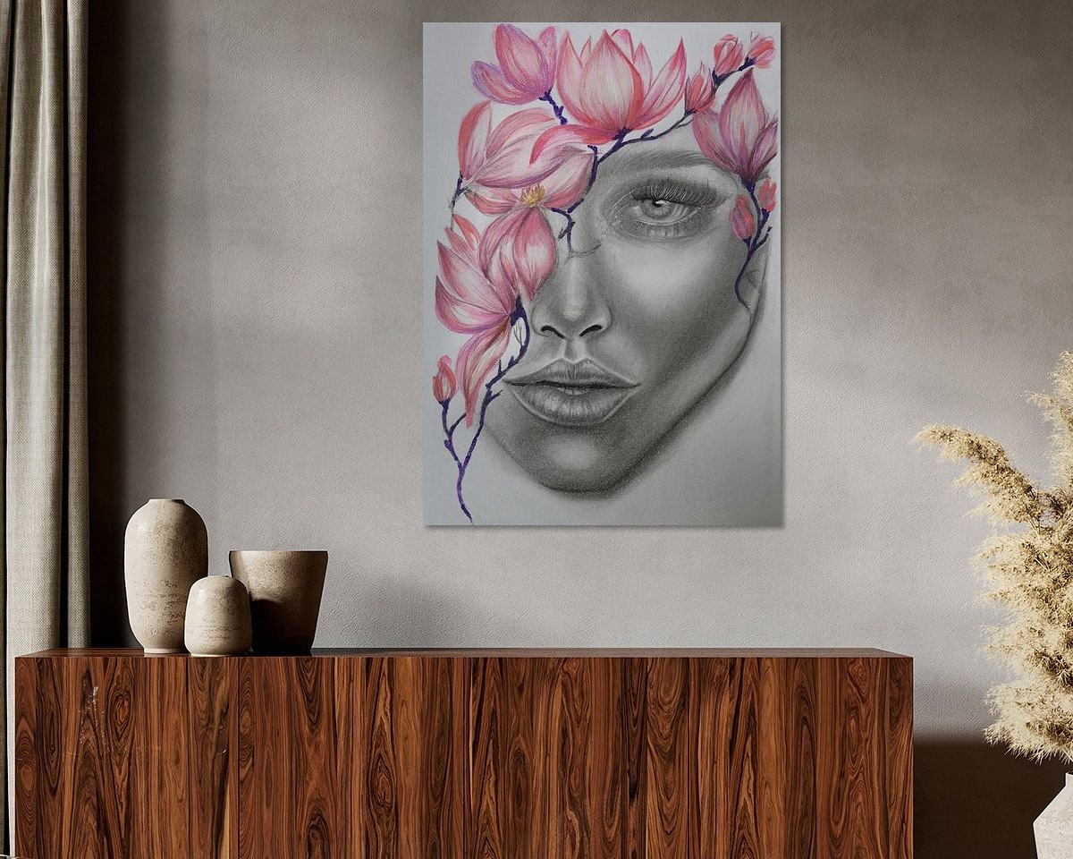 Voorbeeld van het werk in een kamer