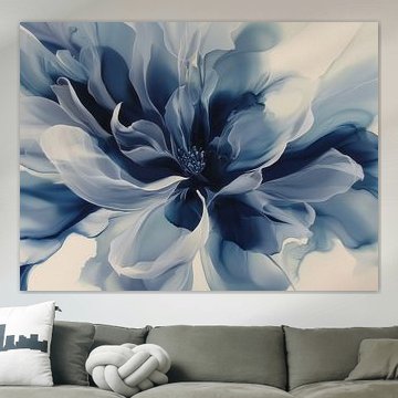 Blaue abstrakte Blumenblüte von IamHomeStudio