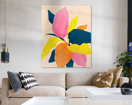 Voorbeeld van het werk in een kamer