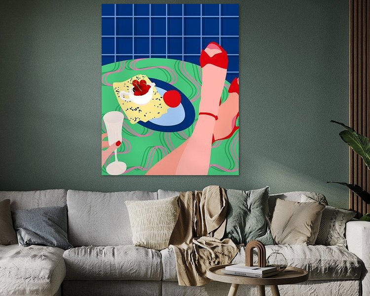 Voorbeeld van het werk in een kamer