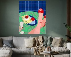 Voorbeeld van het werk in een kamer