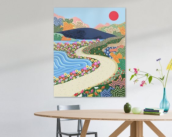 Voorbeeld van het werk in een kamer