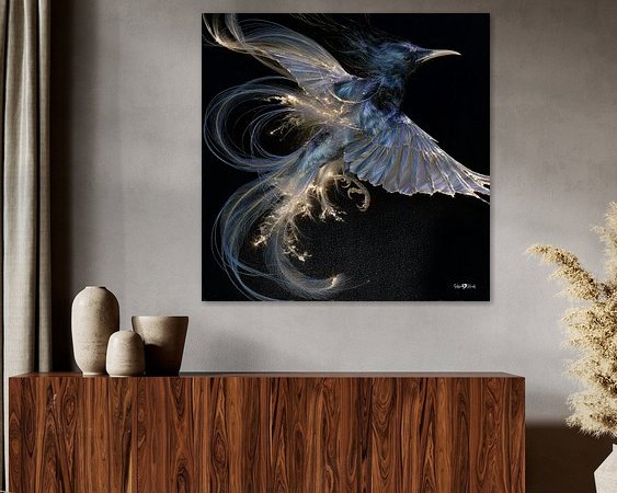 Voorbeeld van het werk in een kamer