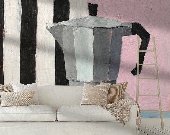 Voorbeeld van het werk in een kamer
