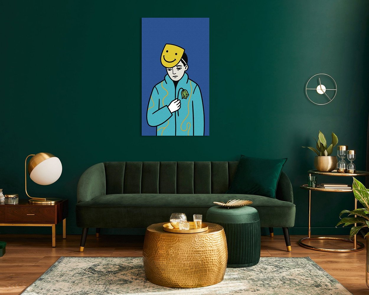 Voorbeeld van het werk in een kamer