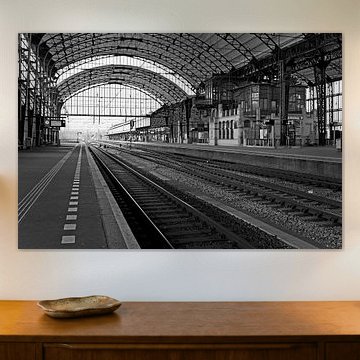 Station Haarlem Black / White by Anton de Zeeuw