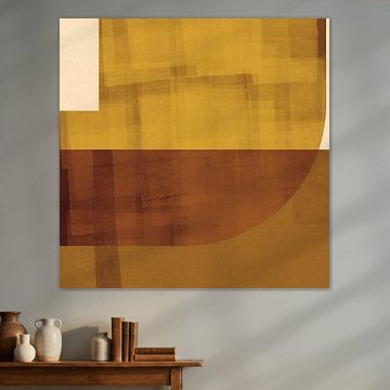 Geometrische abstrakte Kunst in Retro-Farben. 3er-Set. Nr. 2 von Dina Dankers