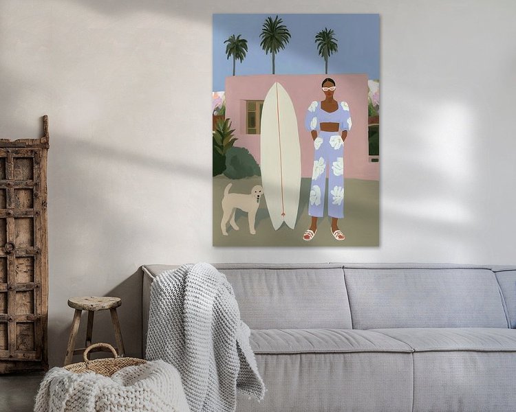 Voorbeeld van het werk in een kamer