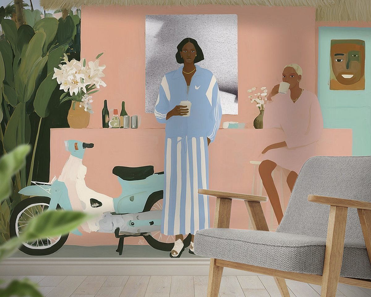 Voorbeeld van het werk in een kamer