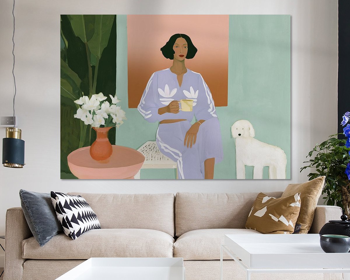 Voorbeeld van het werk in een kamer