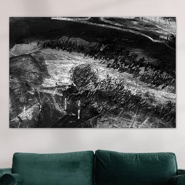 Peinture abstraite monochrome moderne sur Dina Dankers