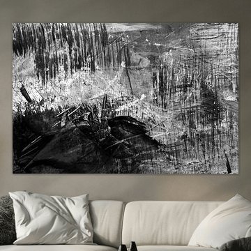 Modern Abstract Art in Black and White by Dina Dankers
