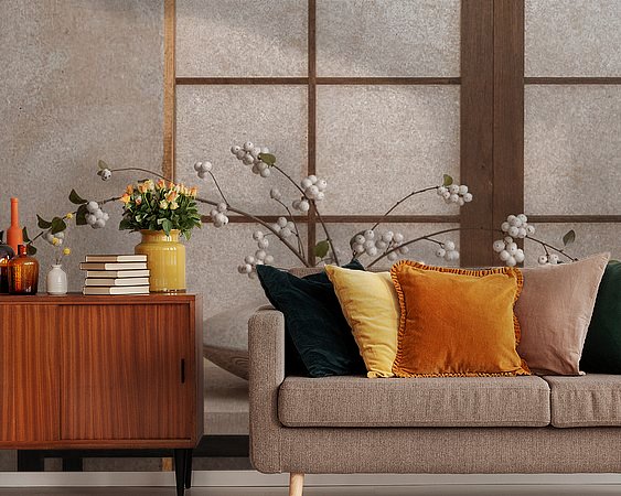 Voorbeeld van het werk in een kamer