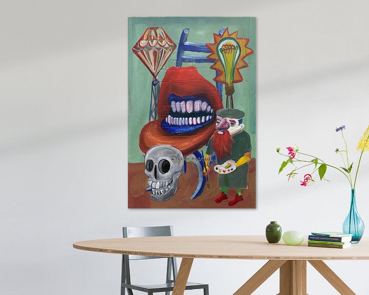Voorbeeld van het werk in een kamer