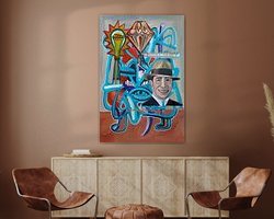 Voorbeeld van het werk in een kamer