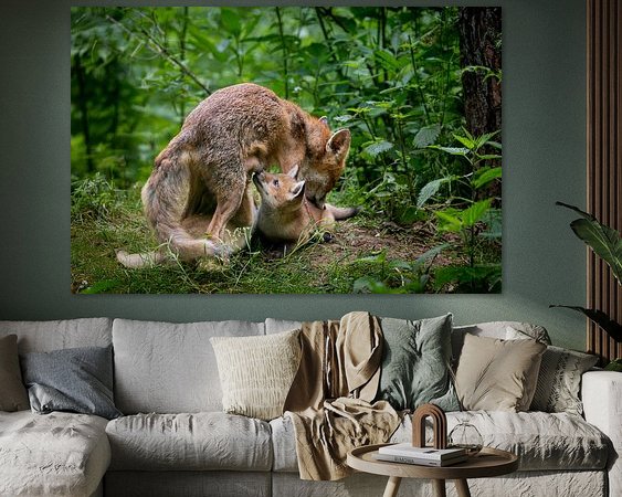 Voorbeeld van het werk in een kamer