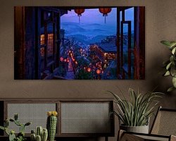 Voorbeeld van het werk in een kamer