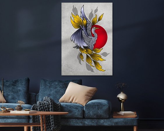 Voorbeeld van het werk in een kamer