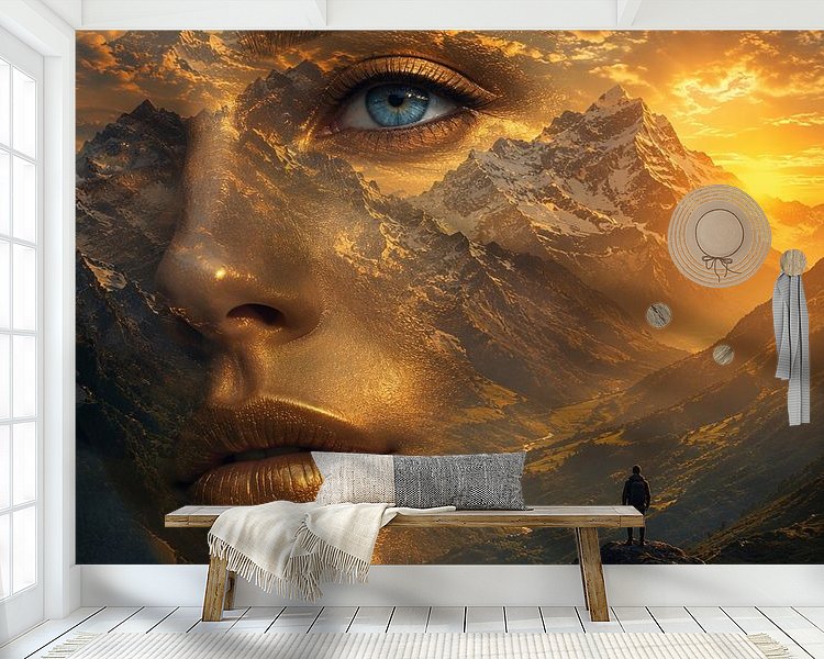Voorbeeld van het werk in een kamer
