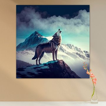 Wolf in the mountains