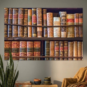 Alte antiquarische Bücher in einem Schrank von Patricia Hofmeester