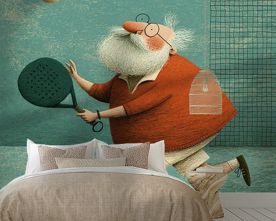 Voorbeeld van het werk in een kamer