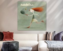 Voorbeeld van het werk in een kamer