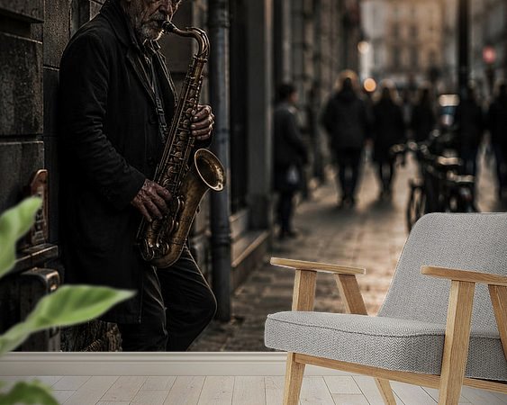 Voorbeeld van het werk in een kamer