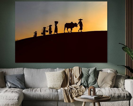 Voorbeeld van het werk in een kamer