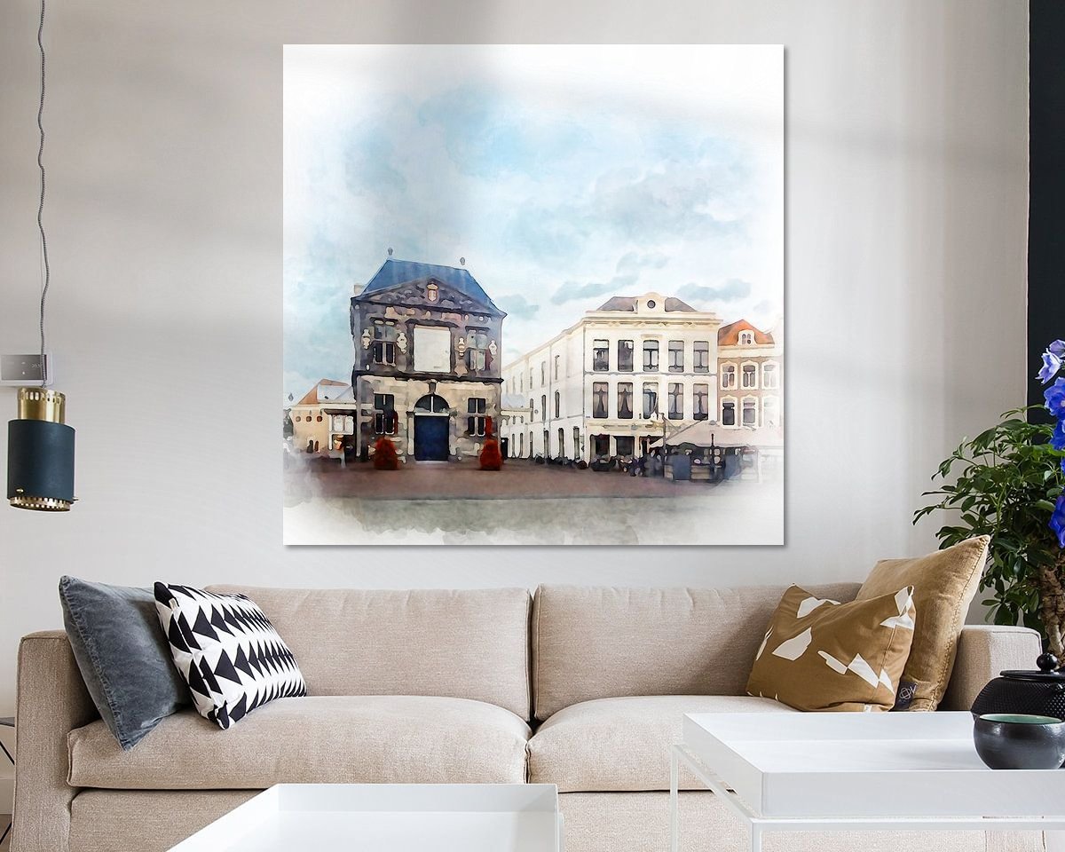 Voorbeeld van het werk in een kamer