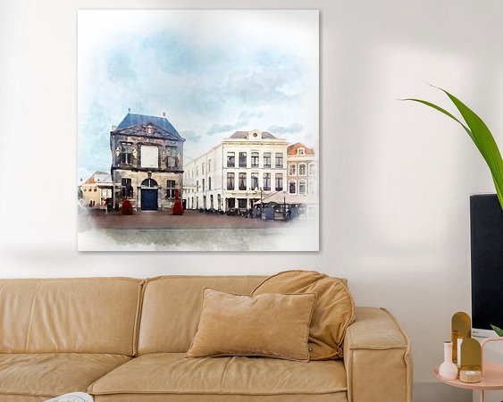 Voorbeeld van het werk in een kamer