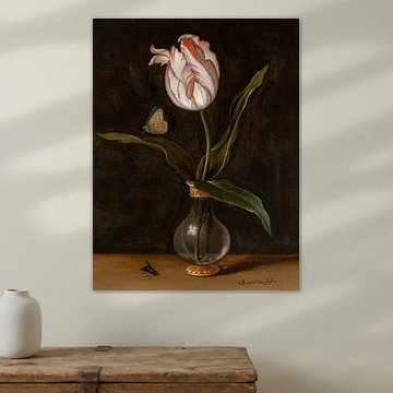 Eine einzelne Tulpe in einer Vase, Balthasar van der Ast