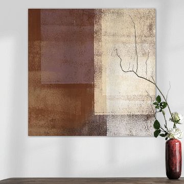 Abstrakte Kunst aus Terrakotta, beige, braun. 2er-Set. Nr. 2 von Dina Dankers