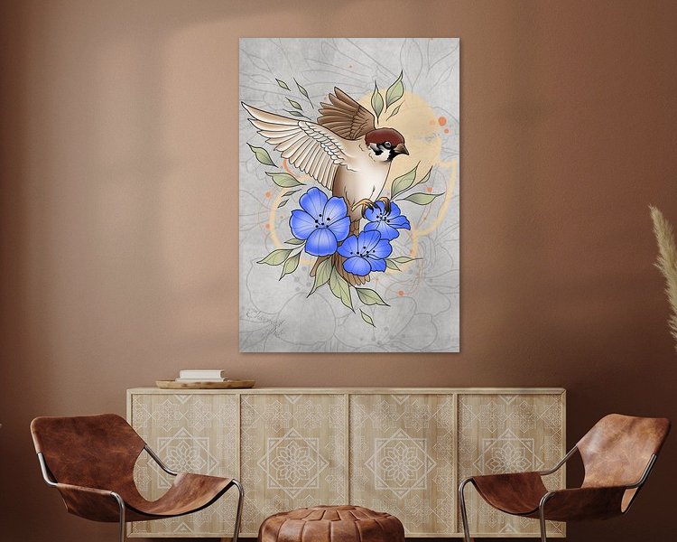 Example of the artwork in a room