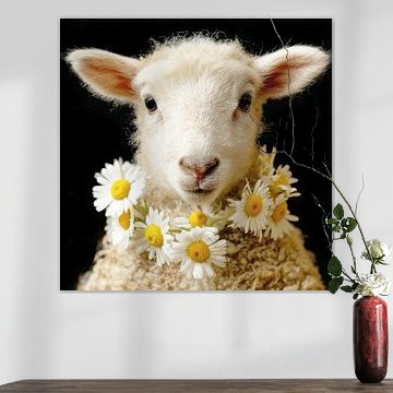 Lamm – Schaf – Nutztier – Porträt von Vlindertuin-Art
