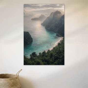 Emerald Horizon – Fine Art: Tropical Bay at Sunrise