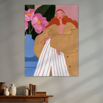 Fashion and flowers, moderne en kleurrijke ilustratie van Carla Van Iersel