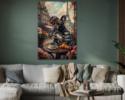 Voorbeeld van het werk in een kamer