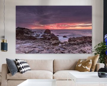 Purple Sunset Skies in Aruba von Meliza  Lopez