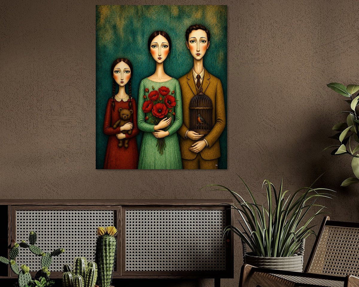 Voorbeeld van het werk in een kamer
