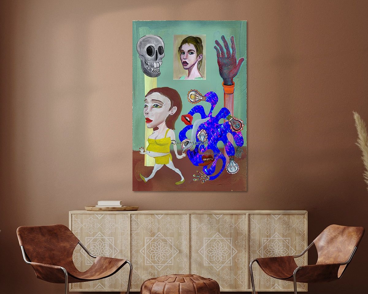 Voorbeeld van het werk in een kamer