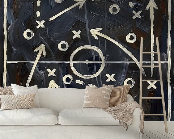 Voorbeeld van het werk in een kamer