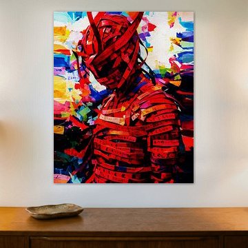 In Worte gehüllt – Kunst aus roten Papierstreifen von RAMYHEFNY-GALLERY