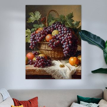Nature morte classique aux fruits sur dudu artwork