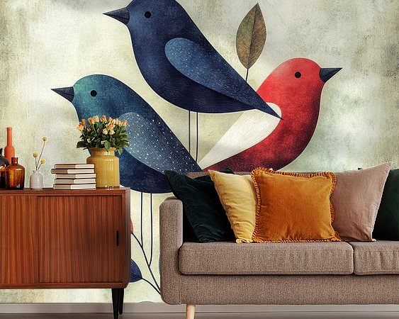 Voorbeeld van het werk in een kamer